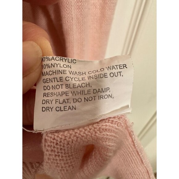 Alya Cold Shoulder Ruffle Soft Pink Sweater-Feels Like Cashmere - Size Medium - Picture 7 of 7